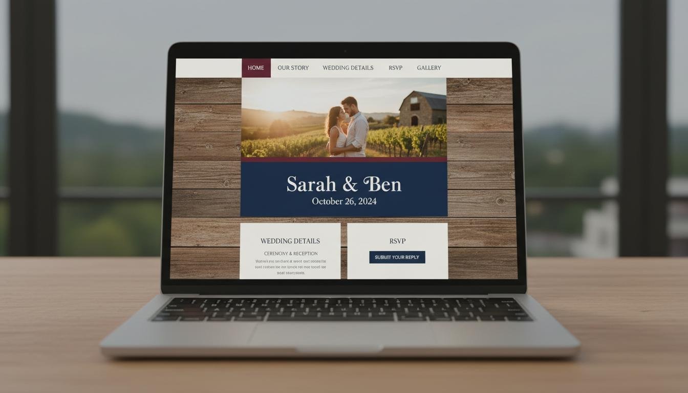 Wedding website preview